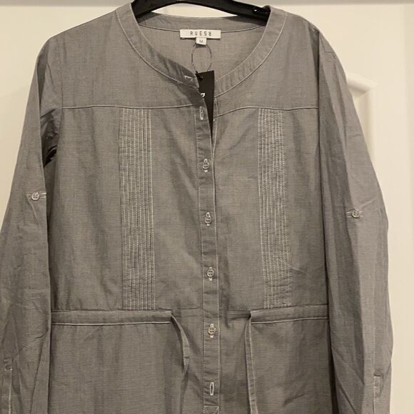 RUE58 GREY AND WHITE SHIRTDRESS.  NEW - Picture 14 of 14